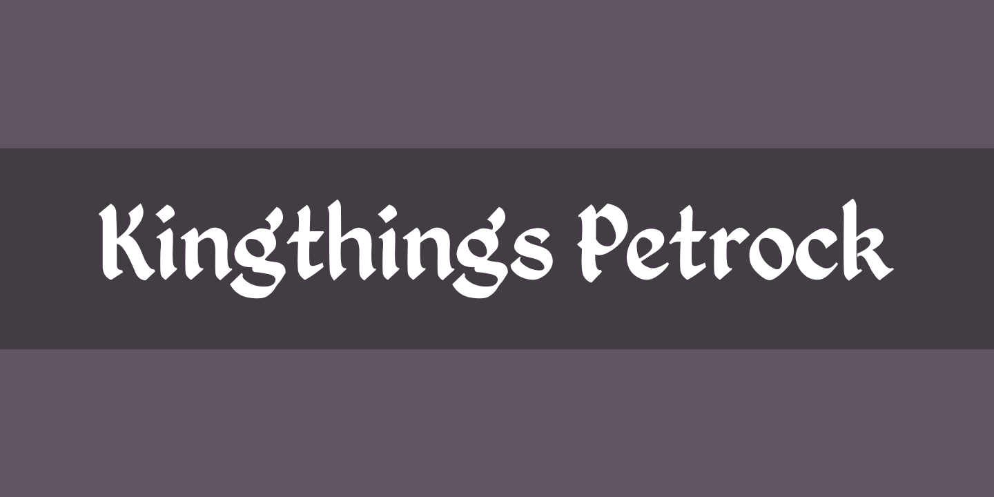 Kingthings Petrock Font preview